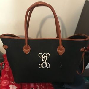 Black & Brown Tote with J monogram